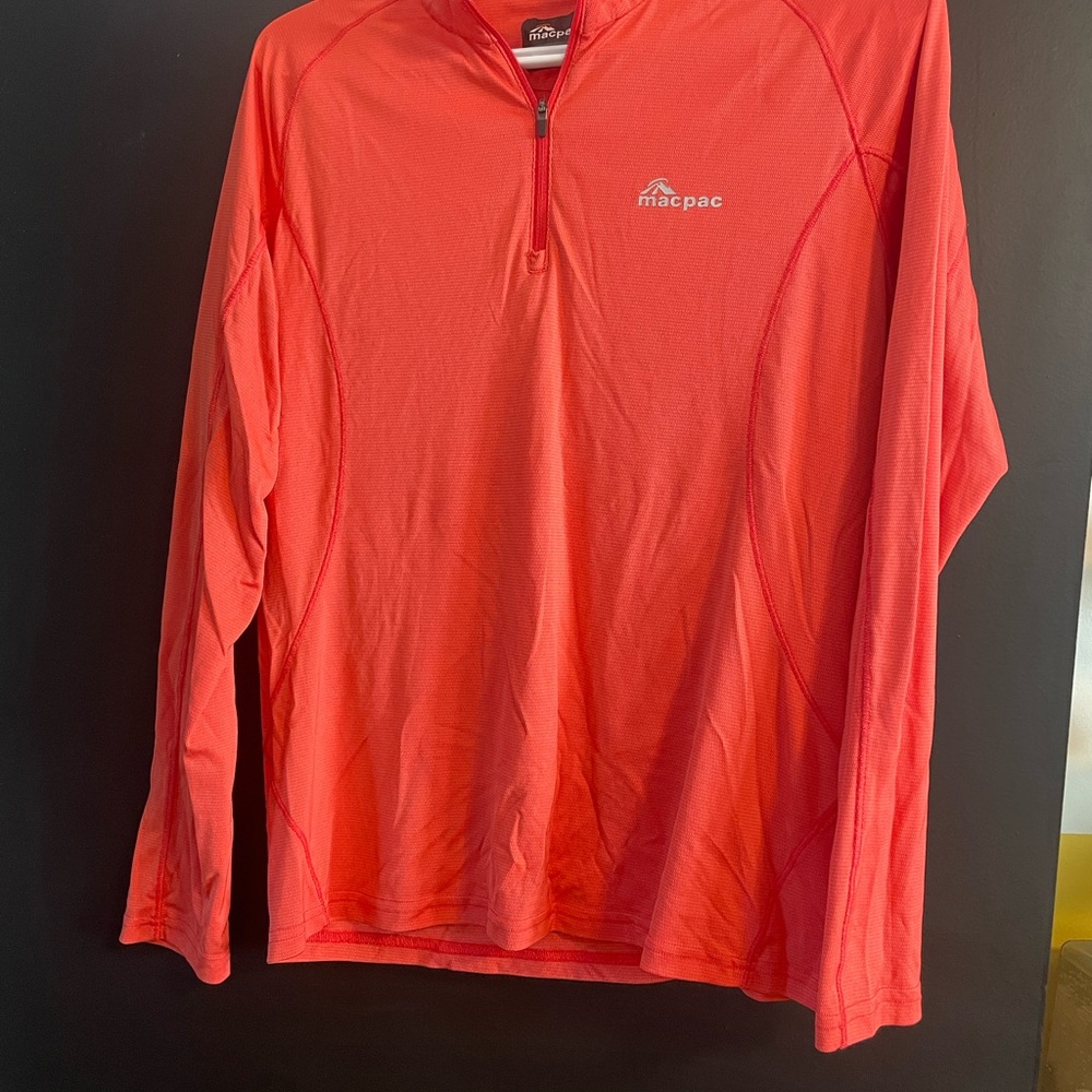 Macpac Red Long Sleeve Pullover